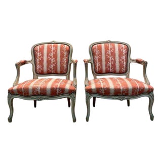 Set of Louis XV Style Cabriolet Armchairs For Sale