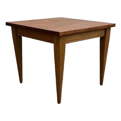 1950s Solid Walnut End Table For Sale