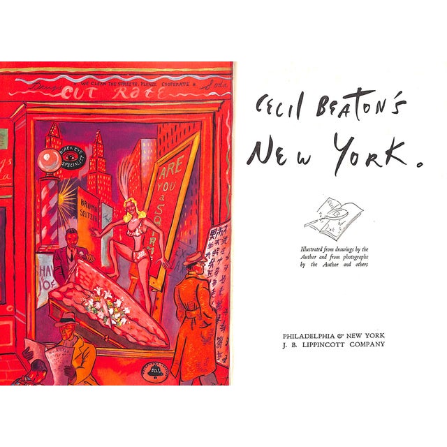 BEATON, Cecil [261] pp. J.B. Lippincott Company 1938 8 7/8" x 6 1/4" "He has captured the spirit of Manhattan as only a...