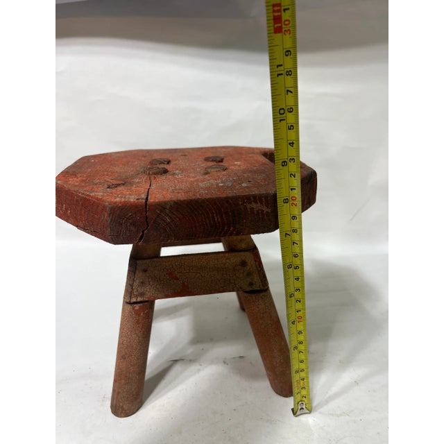 Antique Rustic Farm Milking Stool, 1900s For Sale - Image 12 of 12
