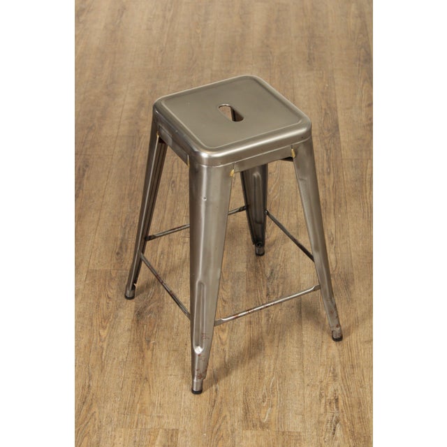 Early 21st Century Tolix Industrial Style Galvanized Steel Counter