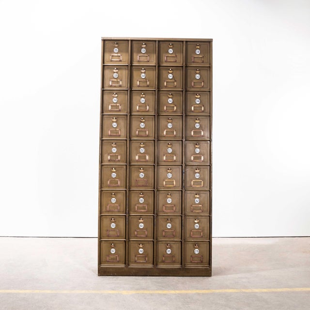 Industrial French Metal Cabinet, 1920s For Sale - Image 9 of 9