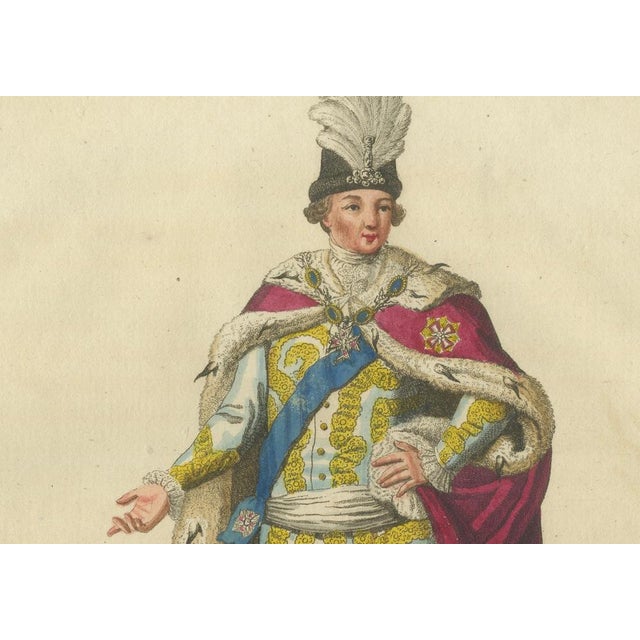 Schwan, Knight of the White Eagle Order in Poland, Hand-Colored Engraving, 1791 For Sale - Image 3 of 6