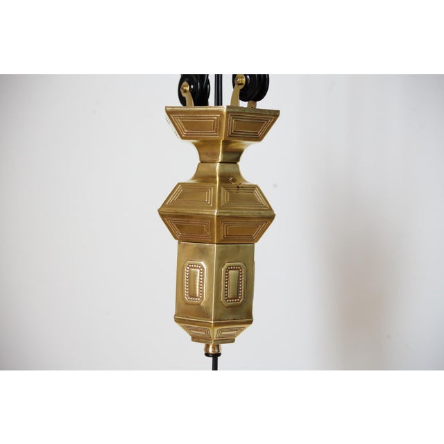 Metal Art Nouveau Pull Down Brass Pendant Light, 1890s For Sale - Image 7 of 18