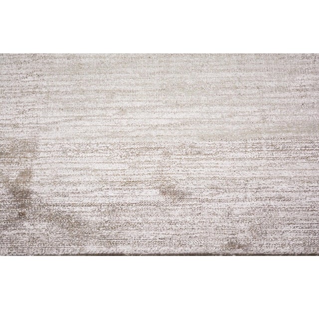 Modern Silk Natural Color Hand Knotted Rug,8'x10' For Sale - Image 4 of 6