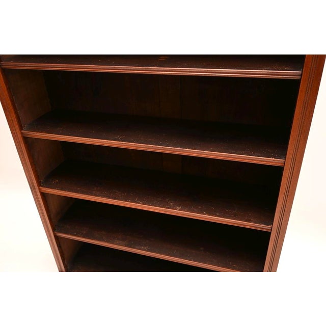 Antique Victorian Walnut Open Bookcase, 1870 For Sale - Image 9 of 11