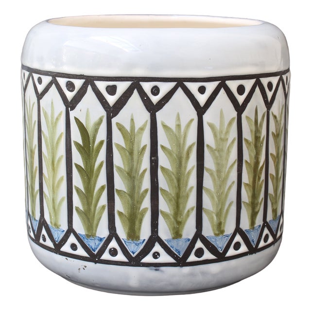 Vintage French Ceramic Cachepot by Roger Capron, 1970s For Sale