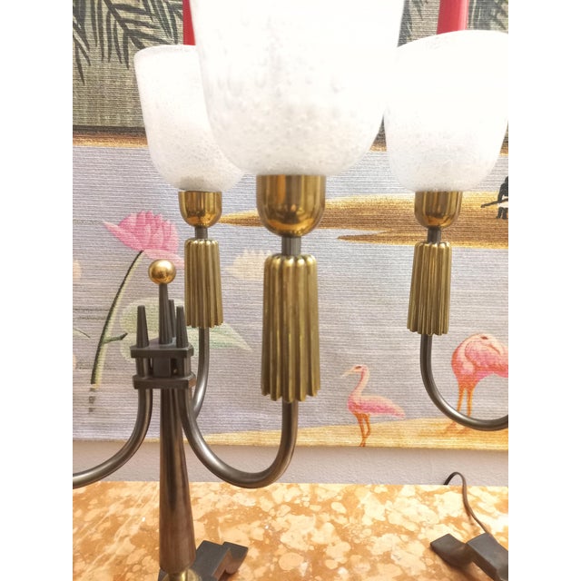 1940s Large Brass Candelabras, 1940s, Set of 2 For Sale - Image 5 of 13