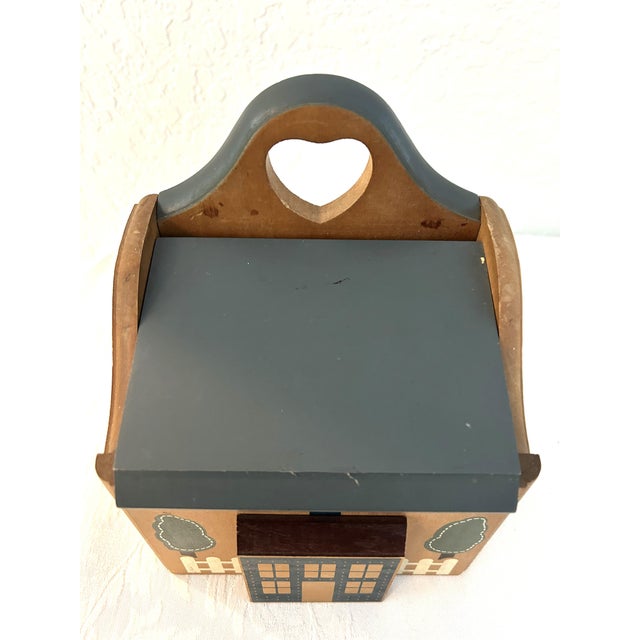 1980s Wood Country Cottage Salt Box For Sale - Image 4 of 6