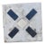 Vintage Hillside-Style Concrete Paver With Inlaid Tile – “Black Cross With Ivory Diamond” Design For Sale