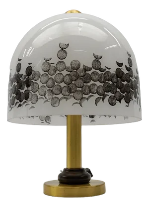 Milk Glass Table Lamp by Peill & Putzler, 1960s