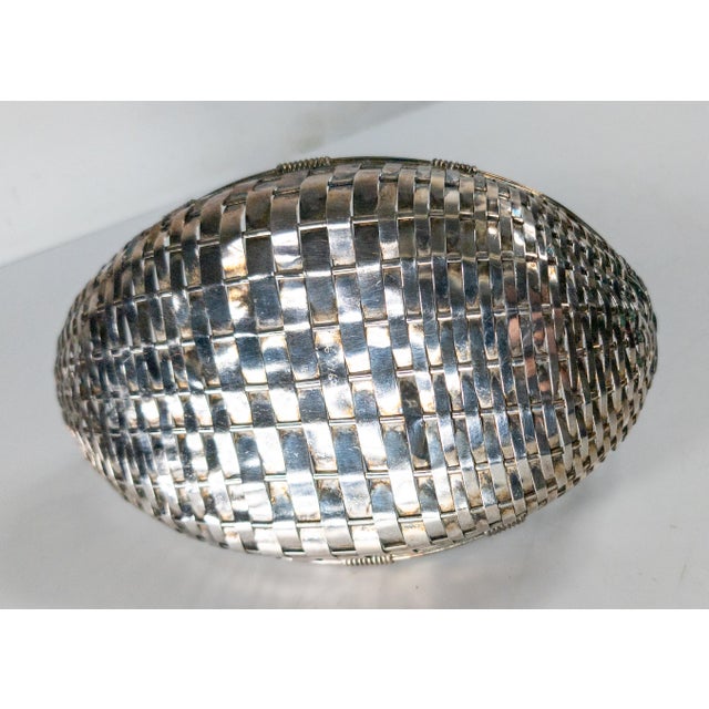 Mid-Century Modern Silverplate Woven Basket by WMF For Sale - Image 10 of 10