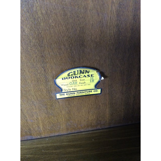 Antique Oak Four Stack Barrister Bookcase With Original Brass Hardware For Sale - Image 13 of 18