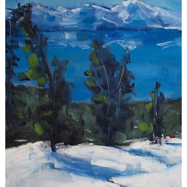 Winterscapes — Diamond Peak Run Original Oil on Gallery Wrapped Canvas For Sale - Image 9 of 11