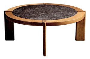 Brutalist Coffee Table with Slate Top, 1960s