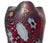 AVeM Italy Vintage Murano AVeM Red Millefiori Flowers Murrine Silver Flecks Italian Art Glass Pinched Rim Flower Vase For Sale - Image 4 of 12
