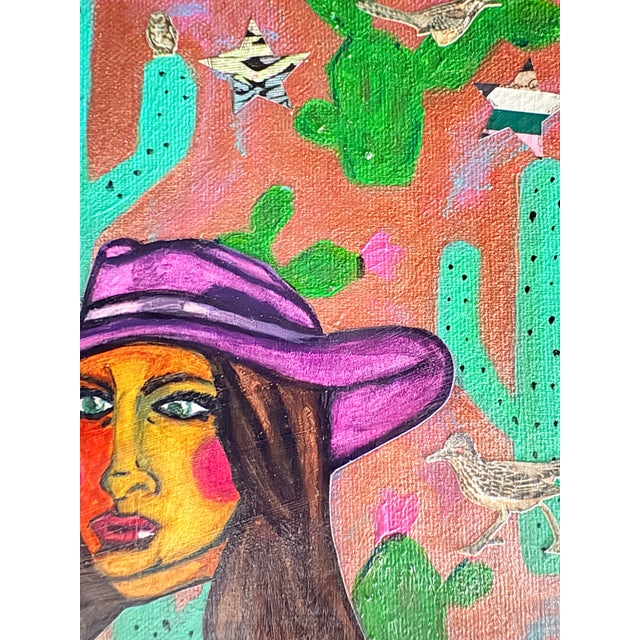 “Lolo” by Melanie Allison – Original 8x8 Mixed-Media - Rustic Ranch Series For Sale - Image 4 of 6