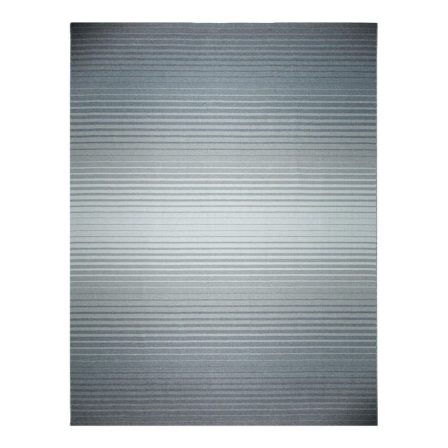 10x14 Timeless Comfortable Gray Kilim Geometric Modern Flatweave Wool Carpet Rug For Sale