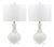 Gourd Table Lamp in Off White - a Pair For Sale