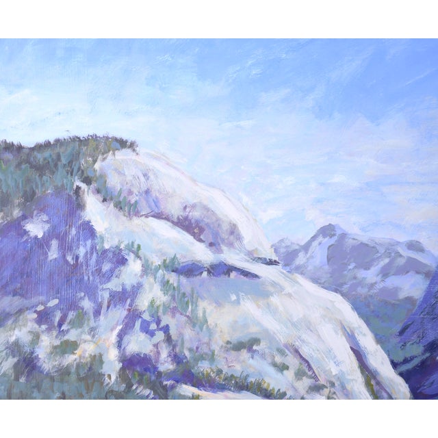 American Mountain Lake - Plein Aire Landscape Acrylic on Board For Sale - Image 3 of 10
