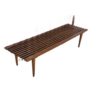 Mid-Century Slat Bench For Sale