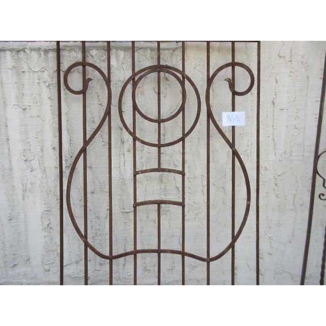 Antique Victorian Iron Gate Window Garden Fence Architectural Salvage #865 For Sale - Image 4 of 6