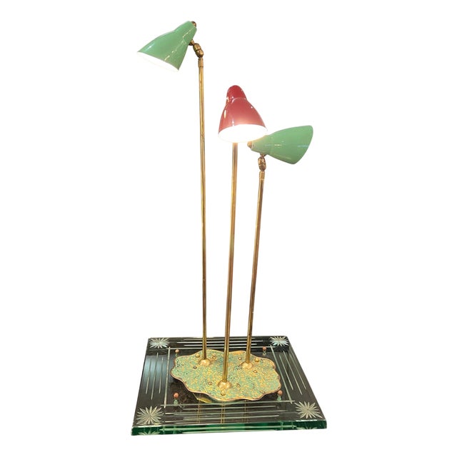 Large Multidirectional 3 Arms Table Lamp, 1950s For Sale