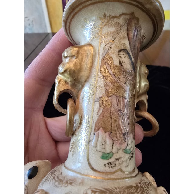 Antique Asian Porcelain Sengoku Warlord Karako Vase For Sale - Image 11 of 11