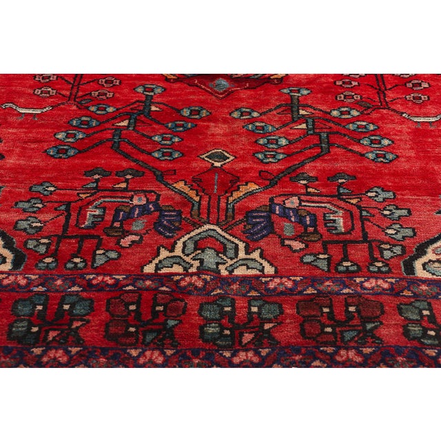 Mid 20th Century Vintage Red Persian Lilihan Rug - 05'08 X 10'02 For Sale - Image 5 of 10
