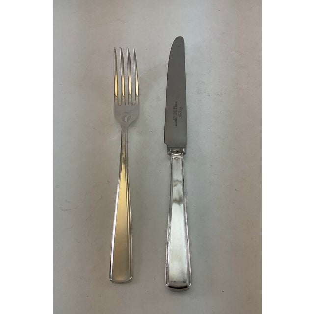 1980s Silver Plated Dessert/Salad Fork, Leighton. For Sale - Image 9 of 13