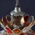 Mid Century Modern Chunk Polychrome Jewel & Gilt Frame Hanging Light For Sale - Image 6 of 8