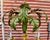 Vintage Tole Painted Metal Faux Bamboo Palm Tree Chandelier For Sale - Image 4 of 12