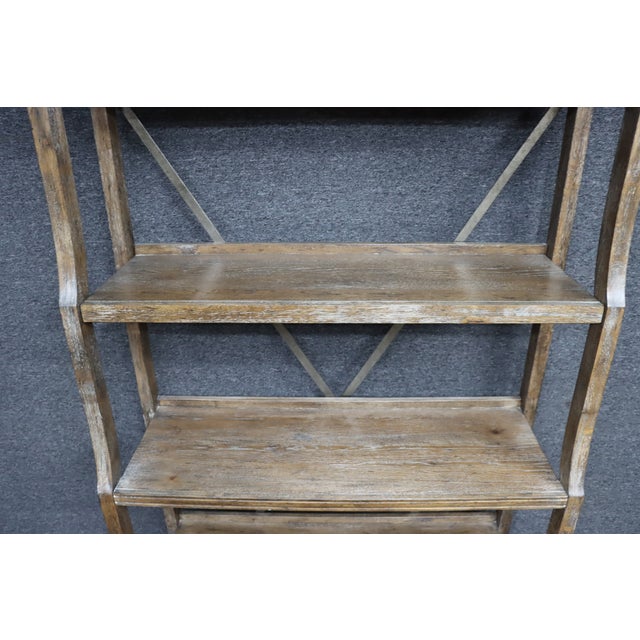 Brown Country French Style Oak Open Shelf For Sale - Image 8 of 11