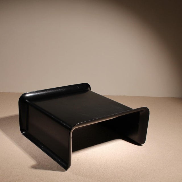 Black Black Fiberglass Coffee Table from Rosenthal, Germany, 1970s For Sale - Image 8 of 11