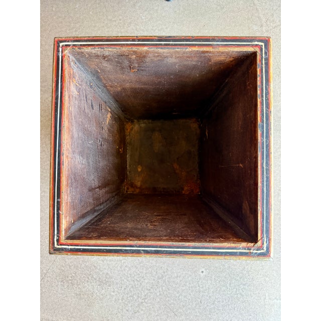 Wood Vintage 1950s Trompe L’Oeil Painted Wood Book Motif Cachepot Planter Basket Fornasetti Style For Sale - Image 7 of 16