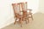 Ethan Allen Stickley Style American Colonial Solid Oak Spindle Back Windsor Armchairs, Pair For Sale - Image 4 of 15