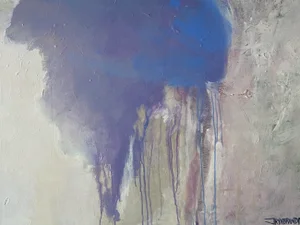 “Jelly” Original Abstract Expressionist Acrylic Painting on Canvas by Jennifer Rynbrandt