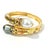 Baroque Bochic "Orient" Vintage South Sea Pearl & Sapphire Bangle - 18K Gold & Silver For Sale - Image 3 of 18