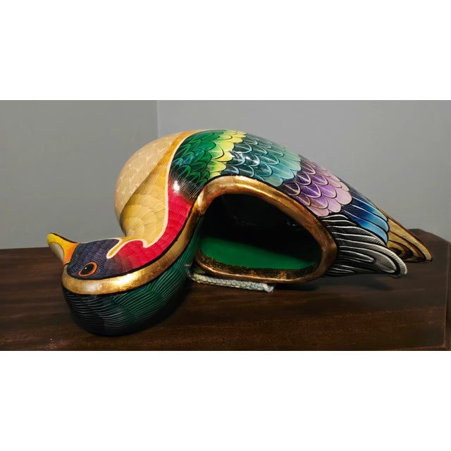Mid 20th Century Mid 20th Century Sergio Bustamante Vintage Paper Mâché Duck Planter – Hand-Painted Mexican Folk Art For Sale - Image 5 of 7