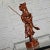 Chinoiserie 20th Century Asian Sculpture Chinoiserie Rosewood Guan Yu or Chinese Warrior Hand Carved For Sale - Image 3 of 13