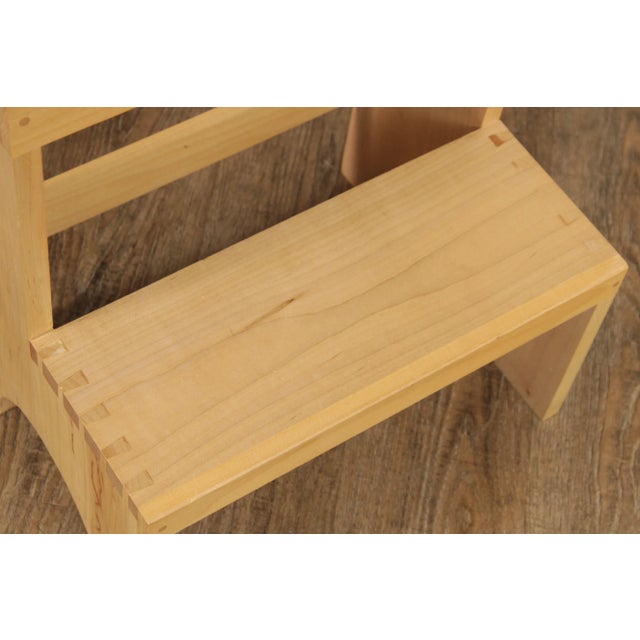 Hand Crafted Maple Dovetailed Bed Steps For Sale - Image 9 of 13
