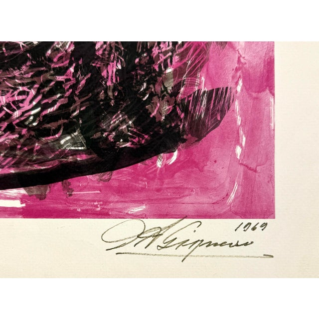 Lithograph in colors on paper. Hand signed lower right by David Alfaro Siqueiros. Hand numbered 18/100 lower left. Sheet...