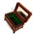 Antique Footed Two-Tone Tramp Art Jewelry Box With Mirror For Sale - Image 9 of 10