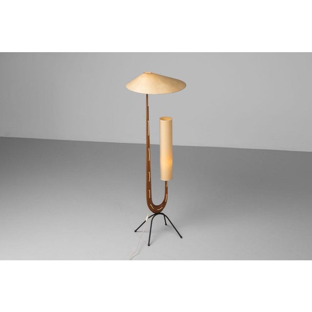 Vintage French Rispal Giraffe Floor Lamp, 1950 For Sale - Image 12 of 16