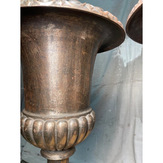 French 19th Century Wrought Iron Urns For Sale In Los Angeles - Image 6 of 8