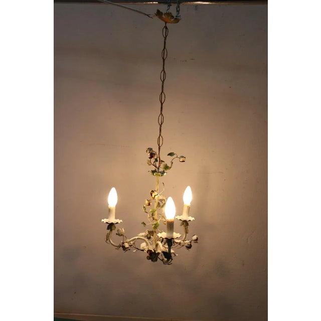 Painted Iron Ceiling Lamp, 1930s For Sale - Image 6 of 9
