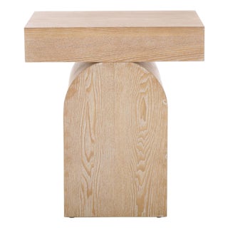 Baraki End Table in Bleached White For Sale