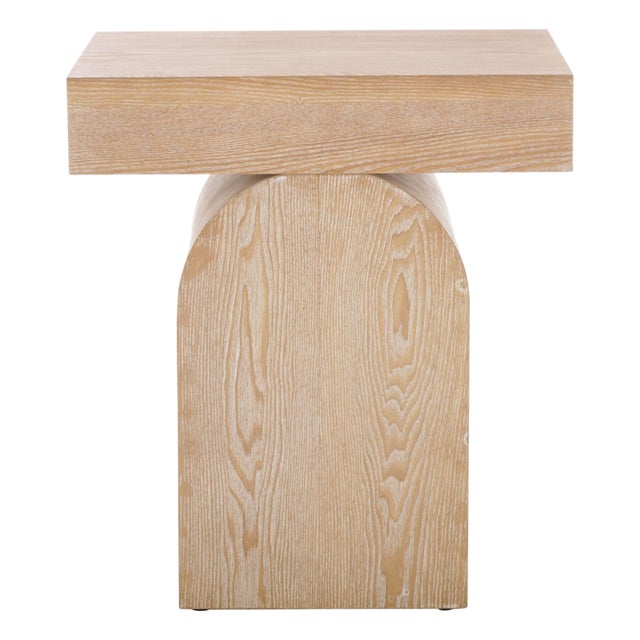 Baraki End Table in Bleached White For Sale