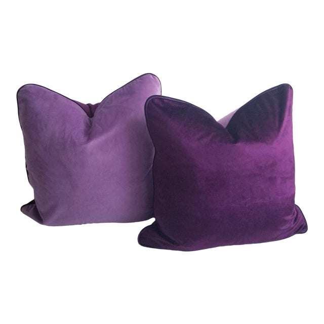 Orchid Monochromatic Velvet Pillow Covers A Pair Chairish
