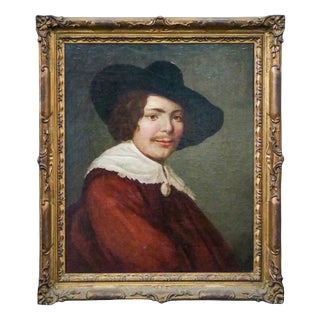 Flemish Artist after Frans Hals, Portrait of a Young Man, 1700s, Oil on Canvas For Sale
